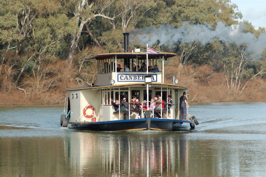 paddle boat cruise on the river murray