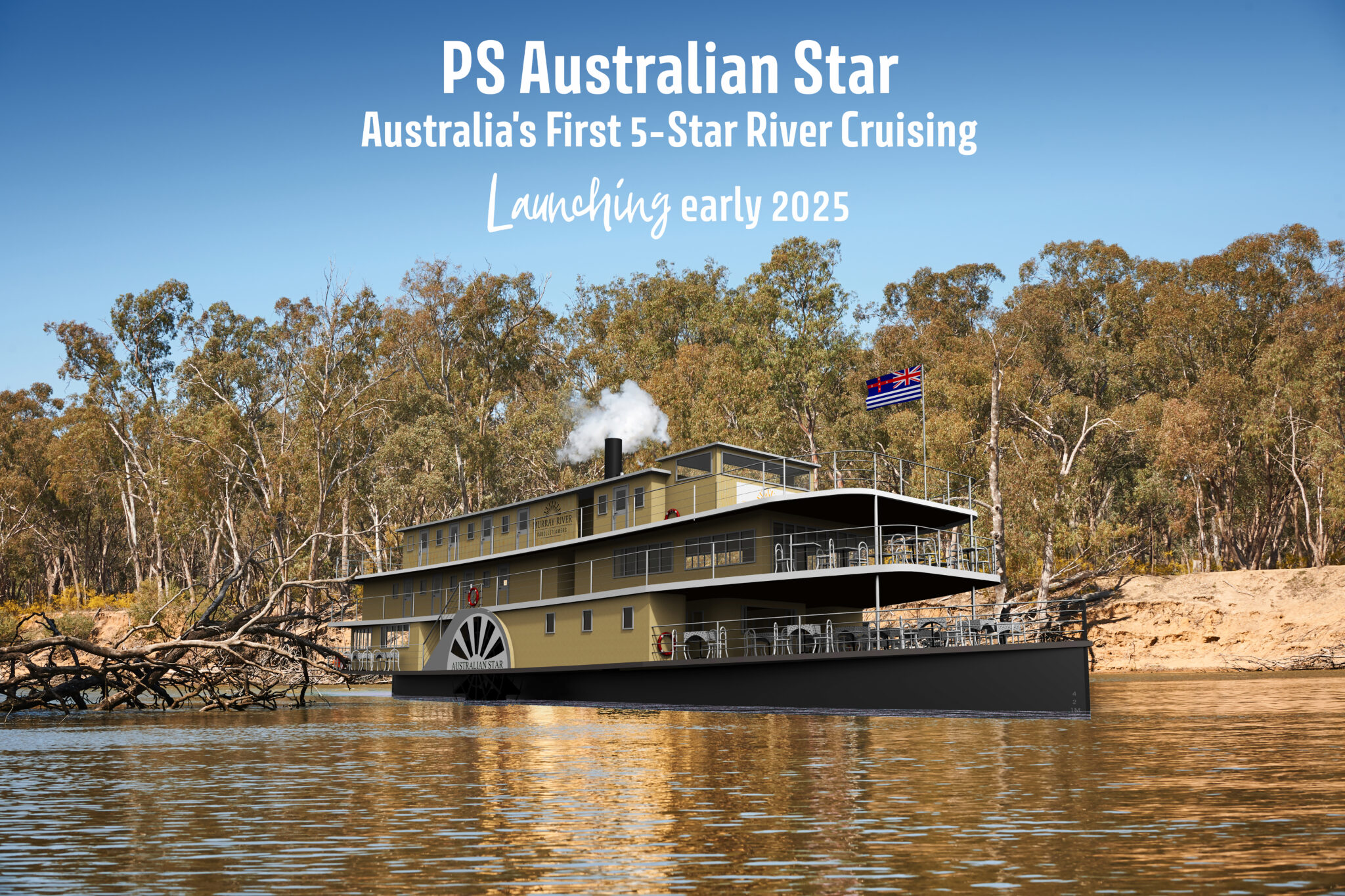 Bookings to open for overnight cruises on Australia's first five star riverboat   (Image at LateCruiseNews.com - January 2024)