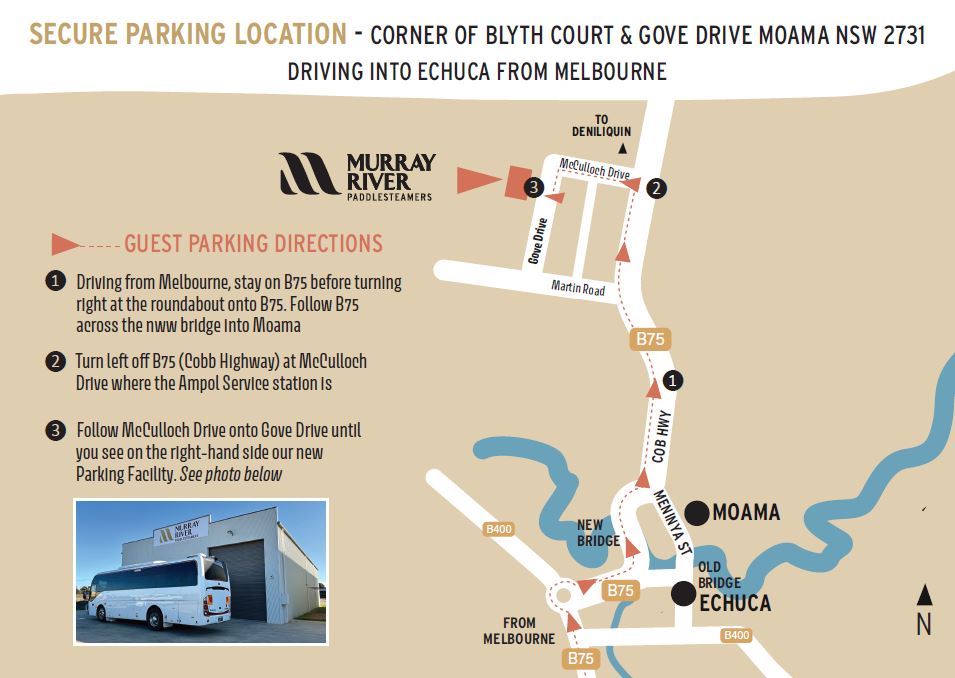 New car parking map Moama